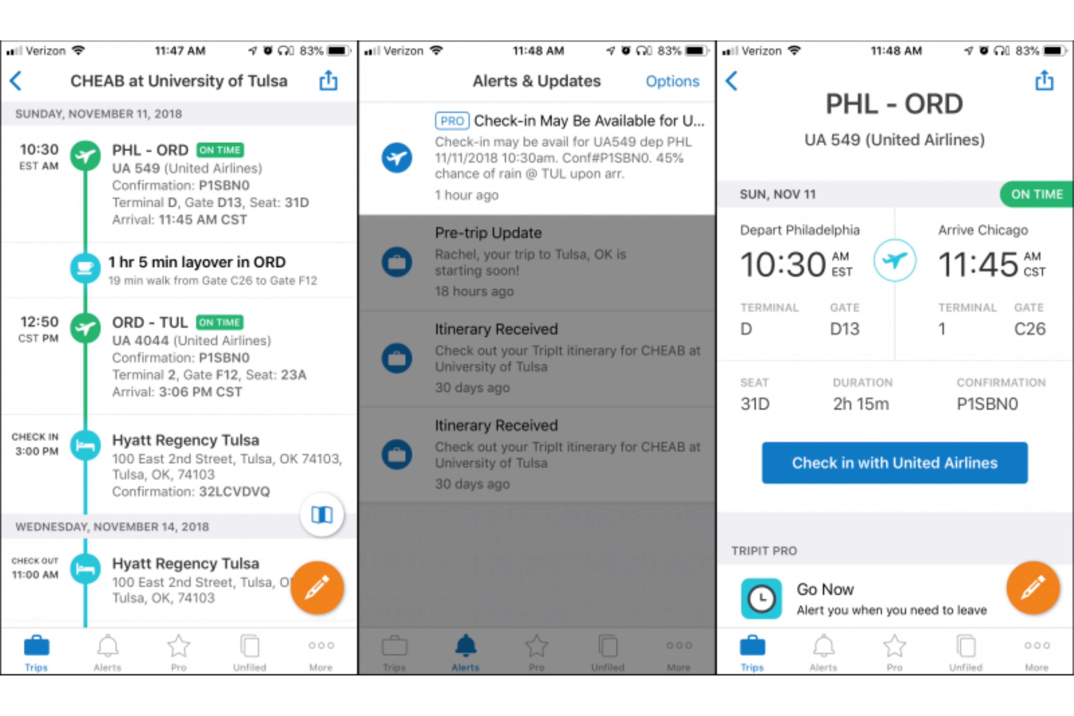 TripIt App Sample