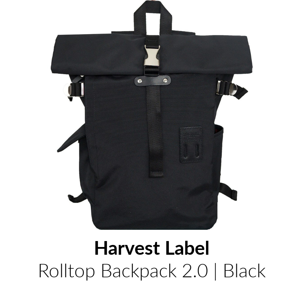 Harvest Label Rolltop Backpack 2.0 | Black