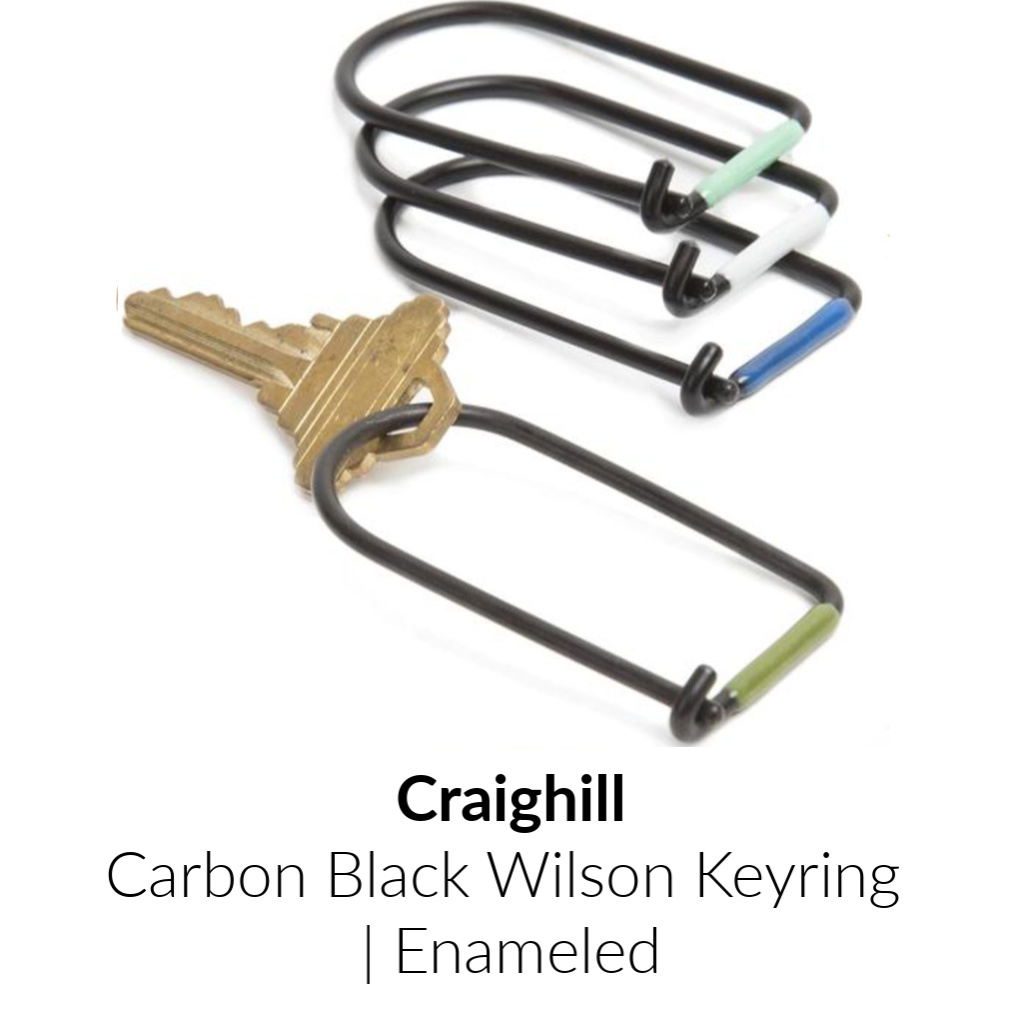 Craighill Carbon Black Keychain | Enameled